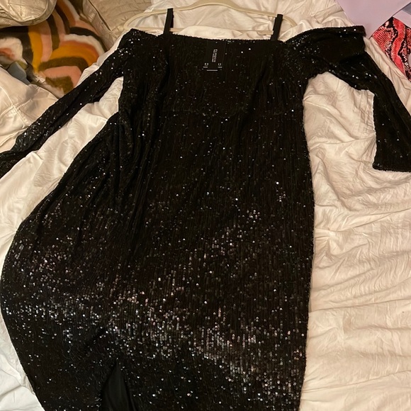 Eloquii Size 18 Black Sequin Dress NWT - Picture 3 of 6